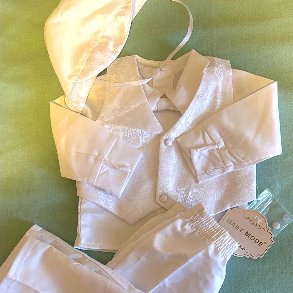 4 piece baby boy christening suit
